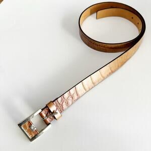 Vintage Garuglieri Light Brown Belt Genuine Leather Italian Size M